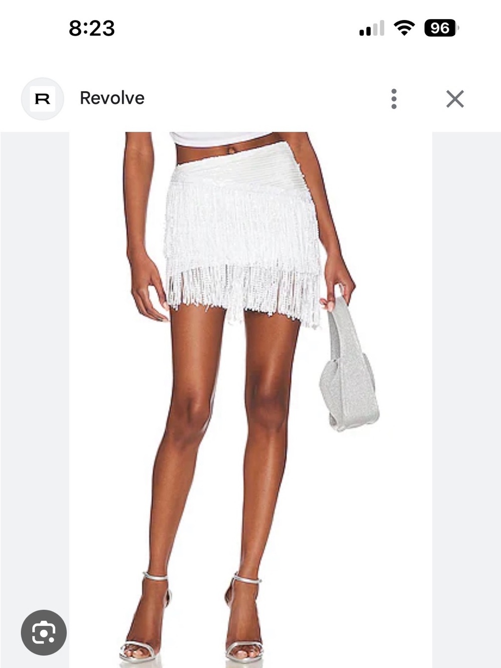 Alkira Fringe Mini Skirt in White Sequin
SUPERDOWN
